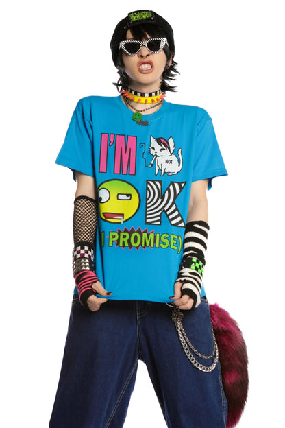 Emo Printed Punk Style T-Shirt