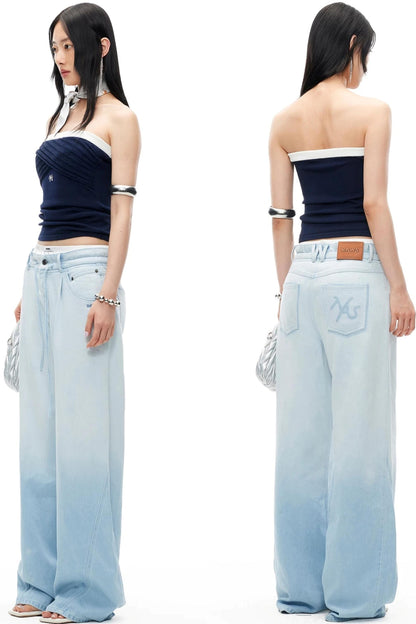 Lace Knit Ruched Vest