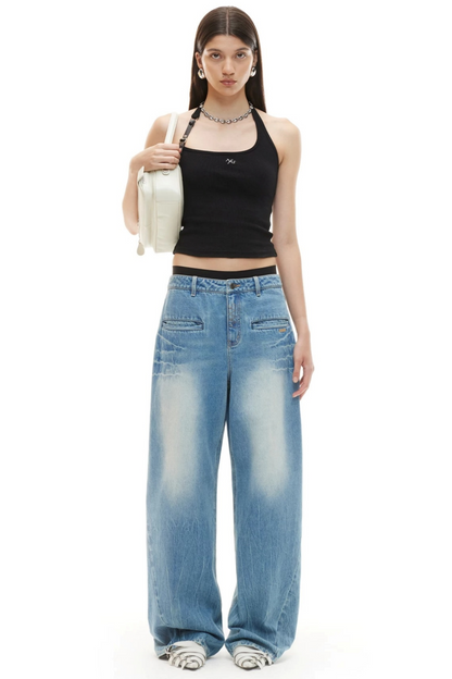 Equestrian Asymmetrical Leather Vest