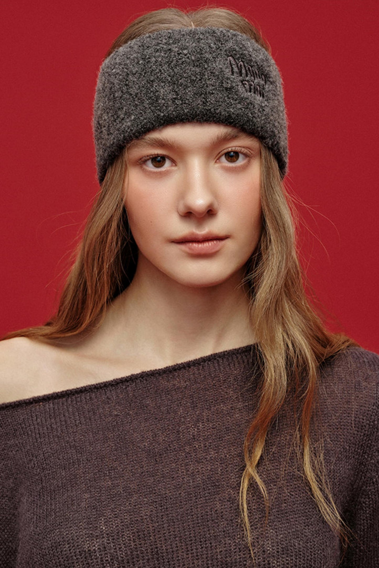 Letter Jacquard Wool Headband
