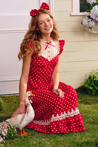 Dreamy Polka Dot Lace Dress