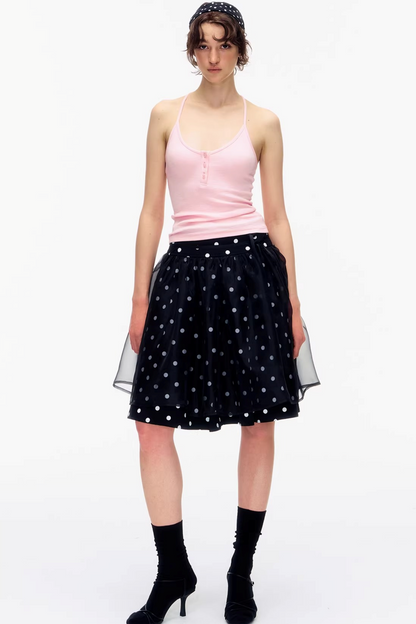 Pure Cotton Polka Dot Skirt
