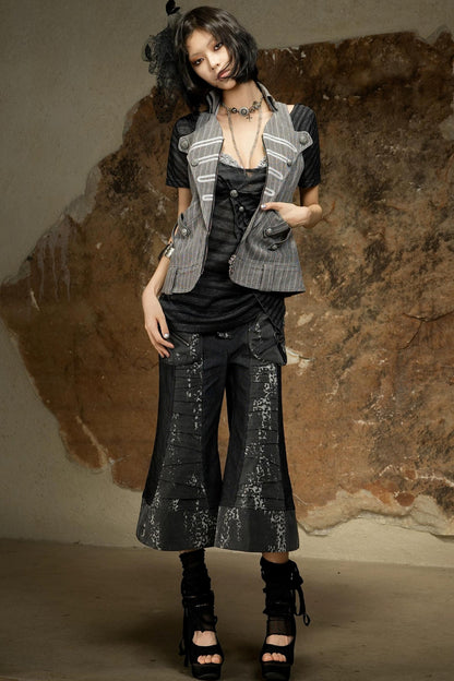 Punk Dark Flared Pants