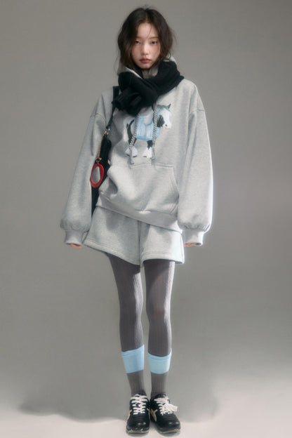 Fleece Hooded Top & Pant Set-Up