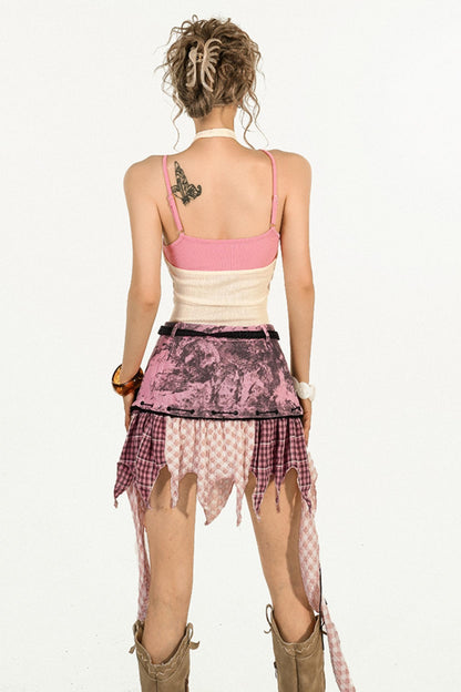 Summer Embroidered Pink Cardigan Set