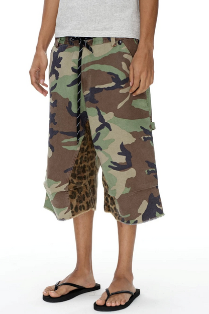 Patchwork Camouflage Shorts
