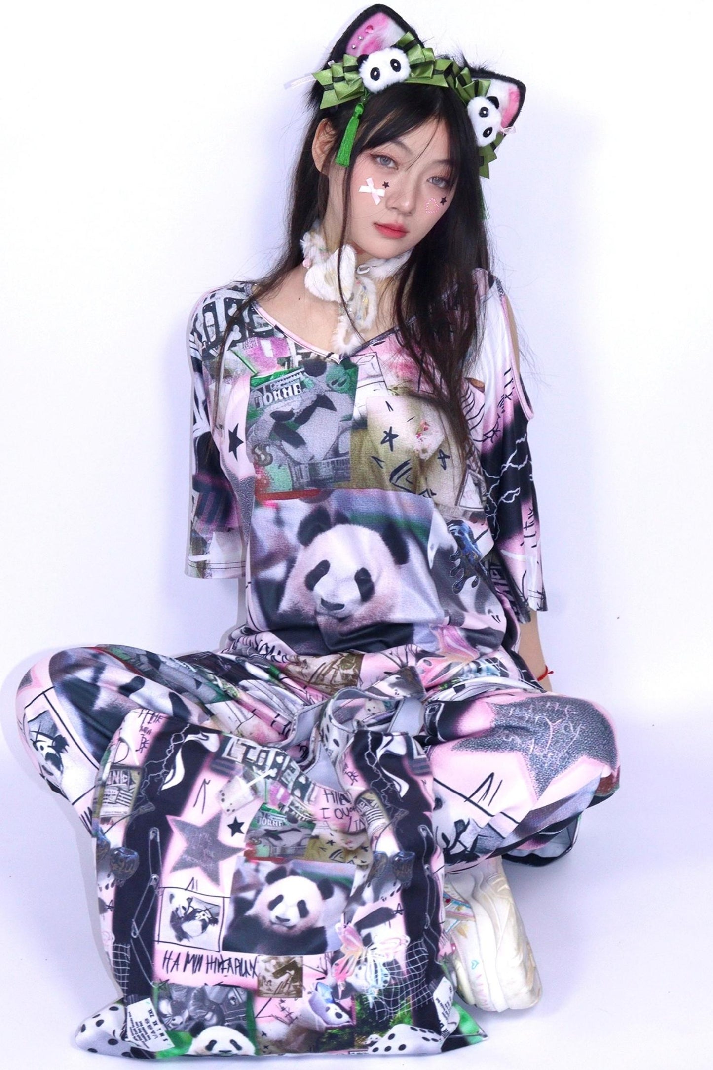 Panda Stitchwork T-Shirt