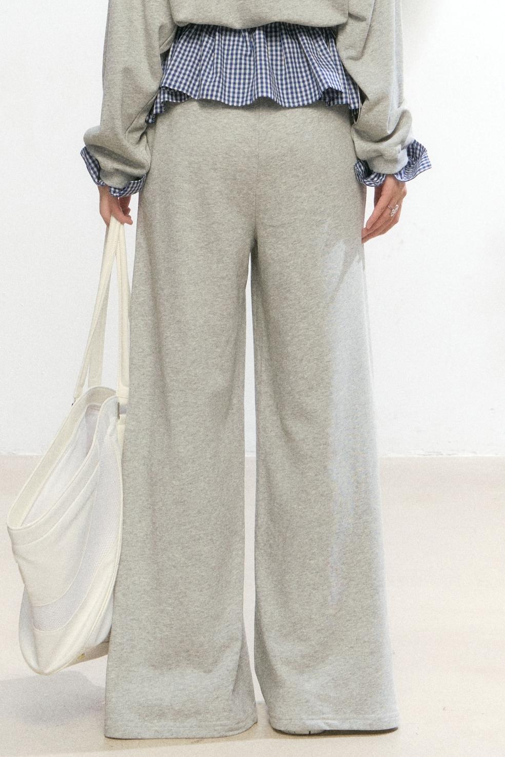 Plaid Polo Sweatshirt Set-Up