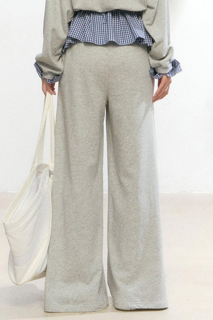 Plaid Polo Sweatshirt Set-Up