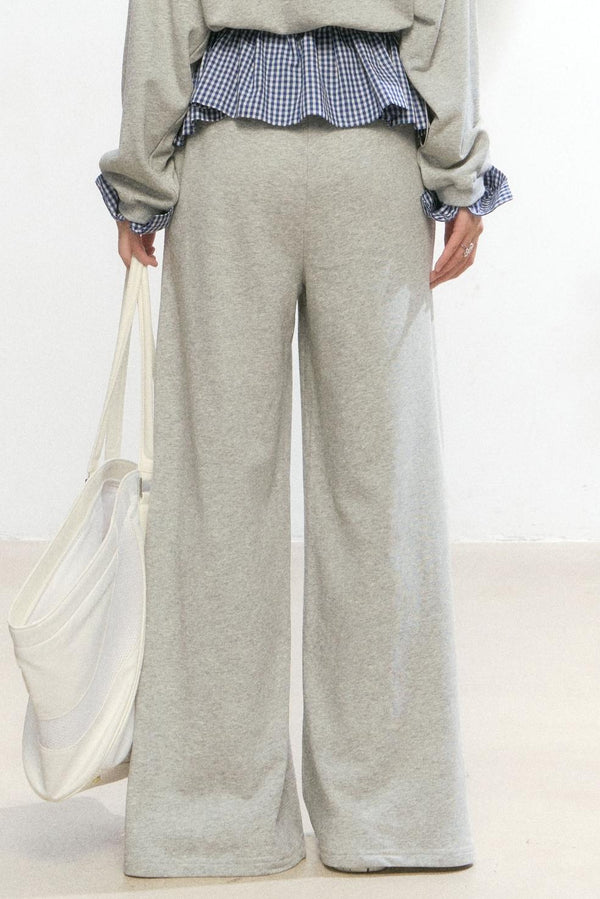 Plaid Polo Sweatshirt Set-Up