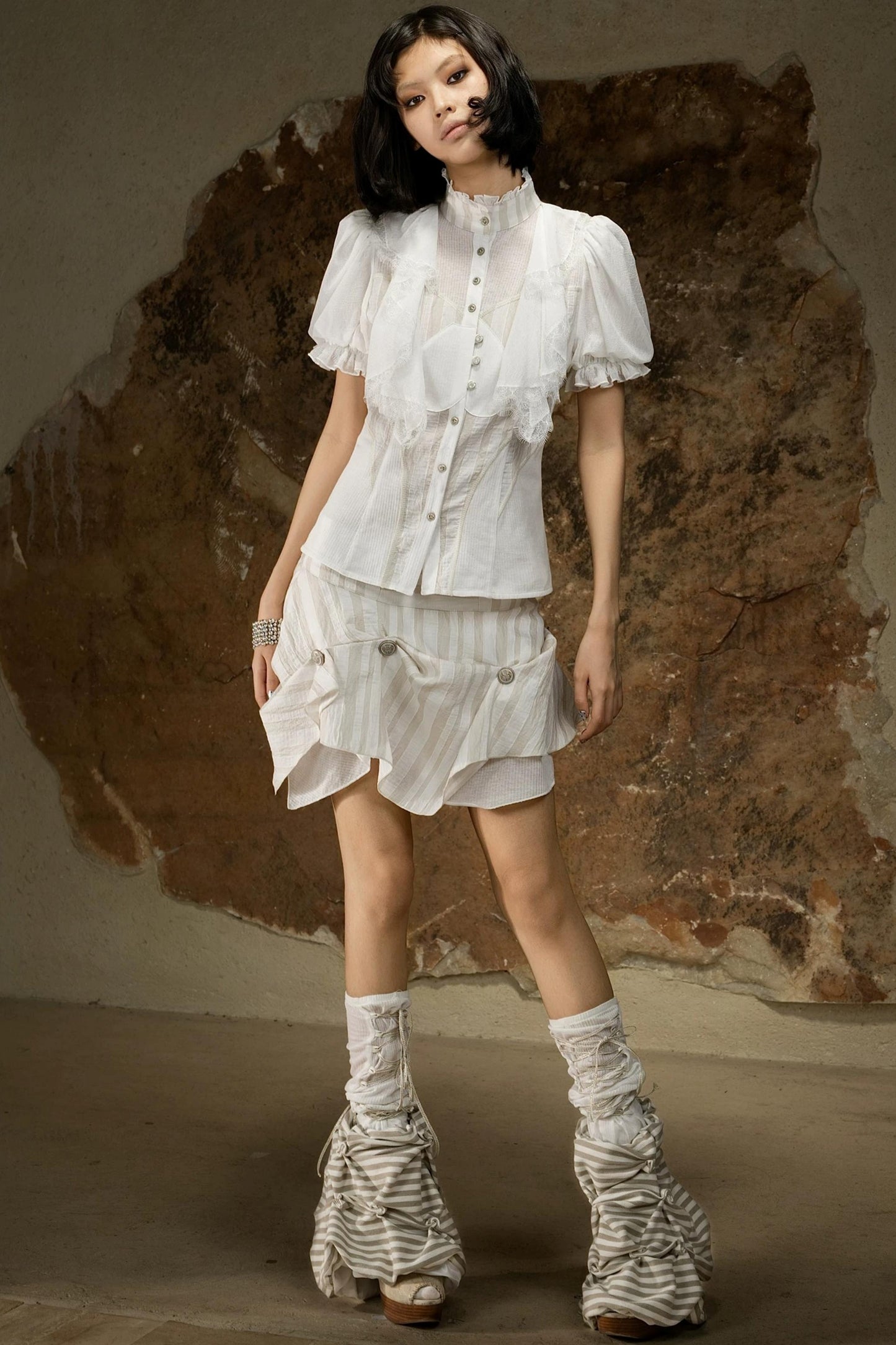 Retro Palace Puff Sleeve Blouse