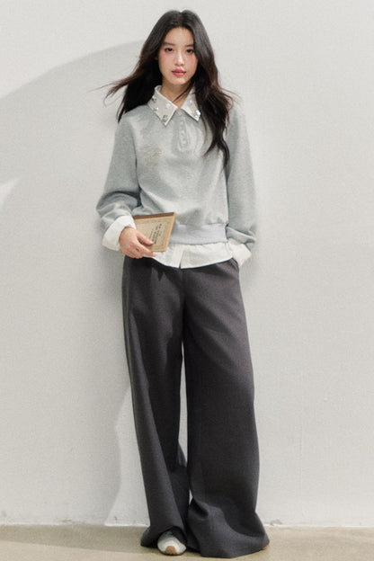 Gray Rose Sweatshirt