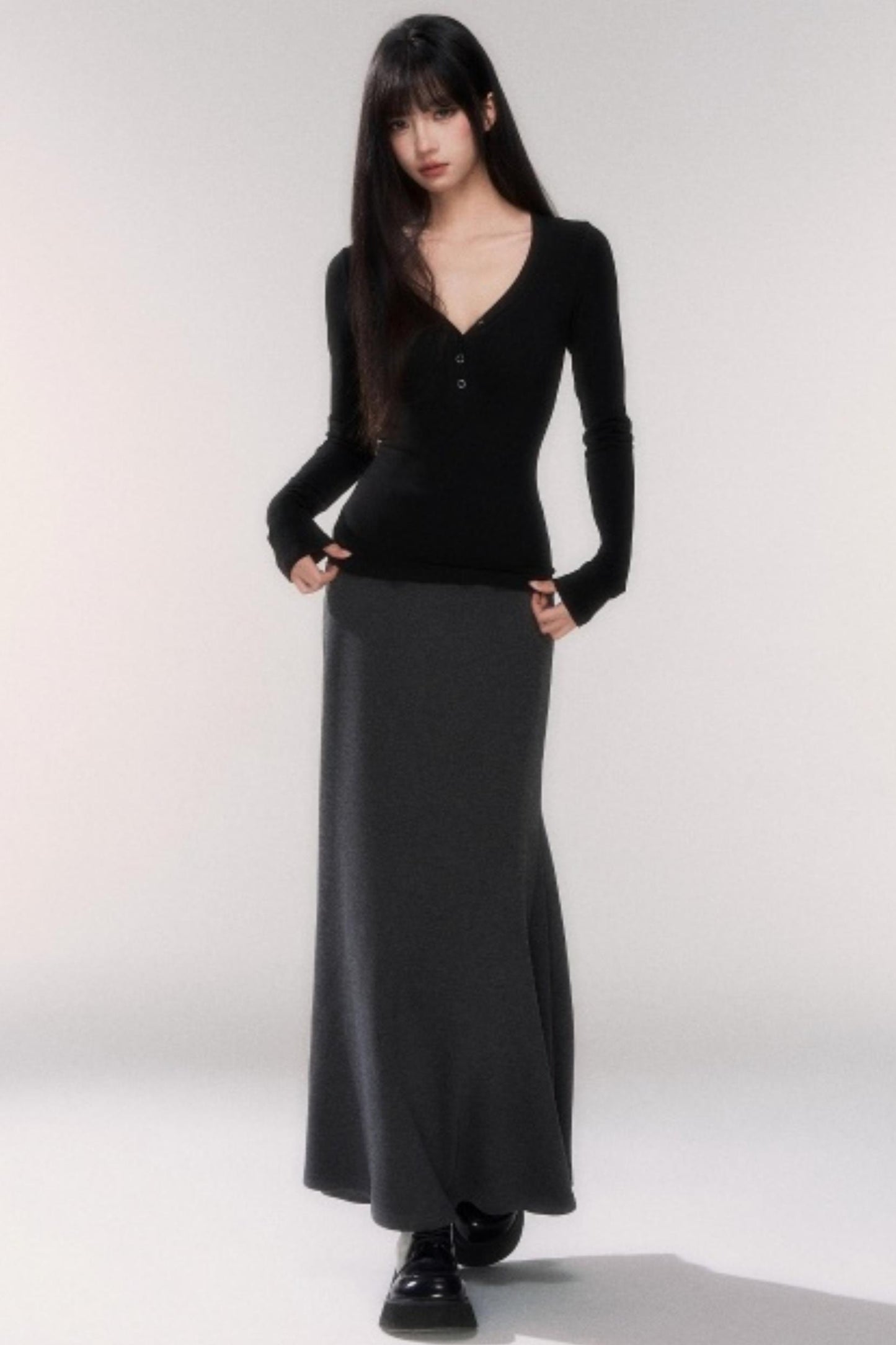 Knitted Waist-Cinching Top