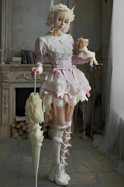 Pink Lace Swing Shirt Set-Up