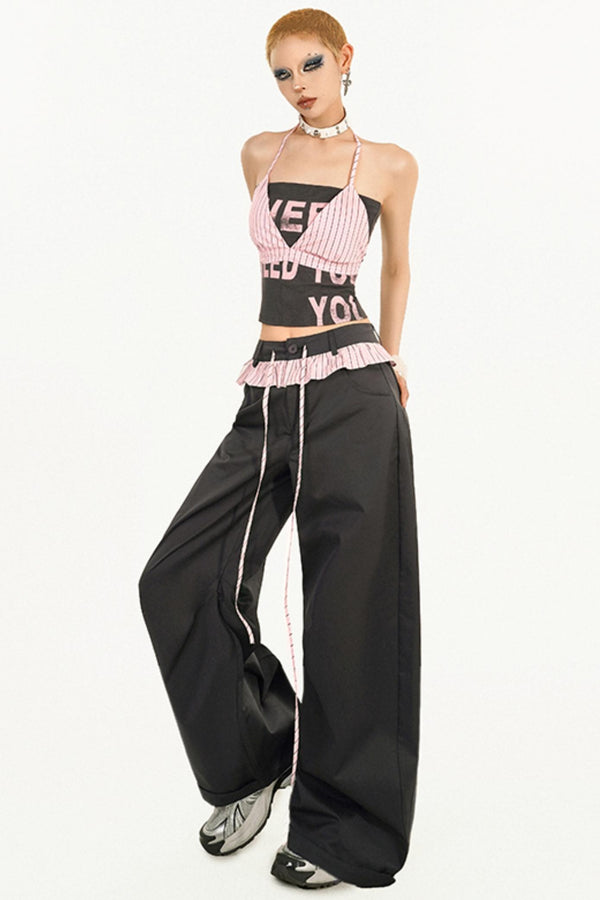 Cool Striped Bustier Tank Set-Up