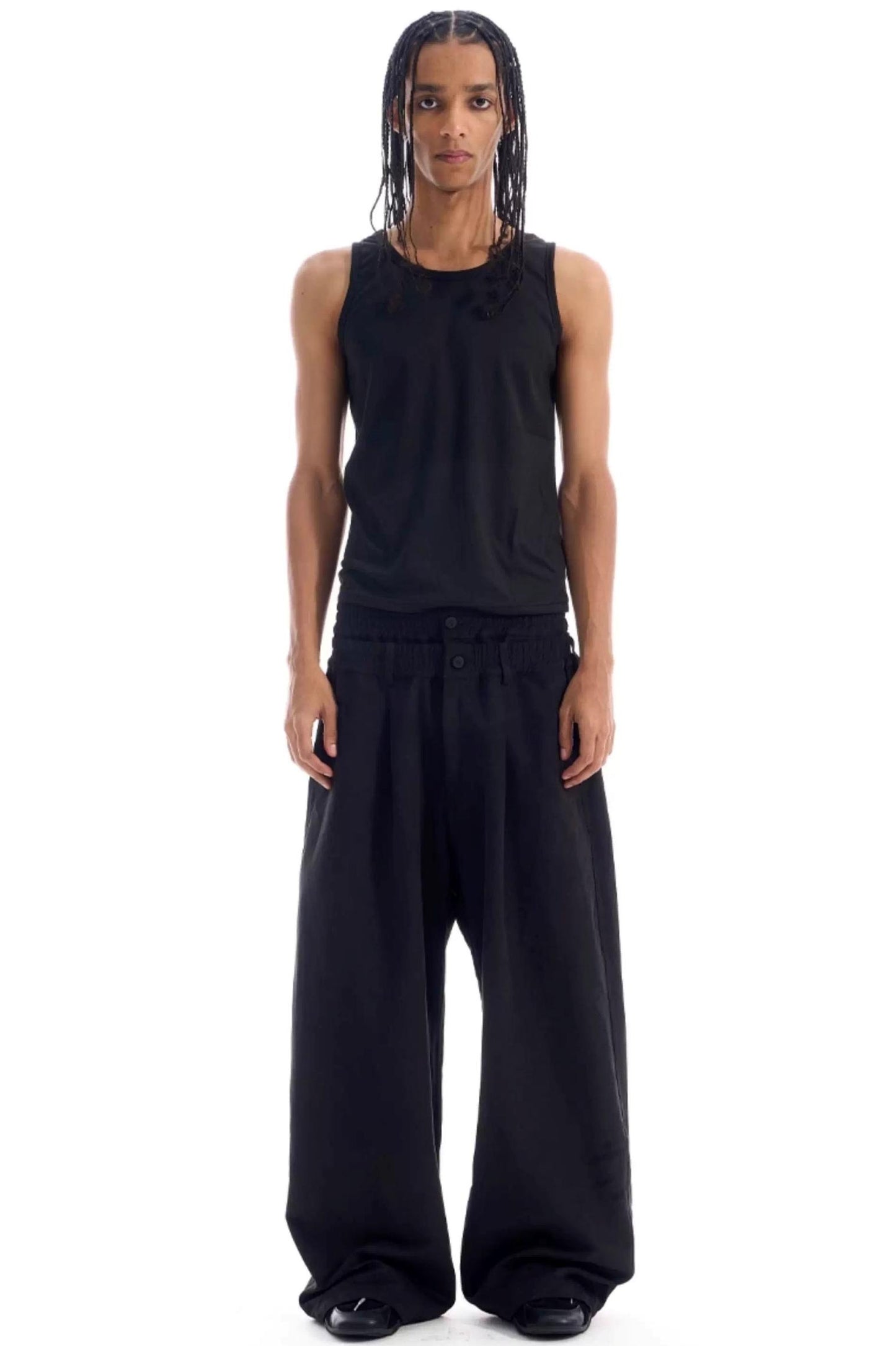 Double-Waist Pleated Pants