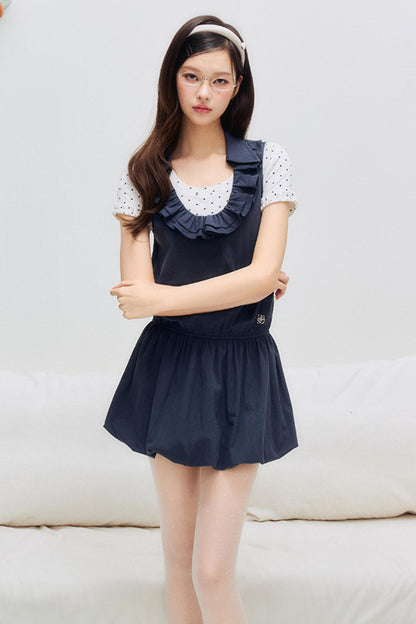 Floral Lace U-Neck Dress