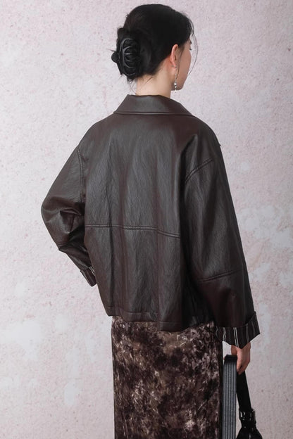 Caramel Coffee Leather Jacket