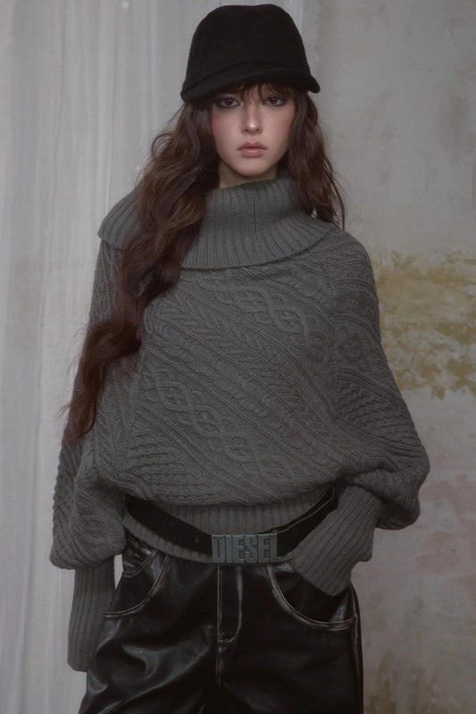 Retro Bias Twist Sweater