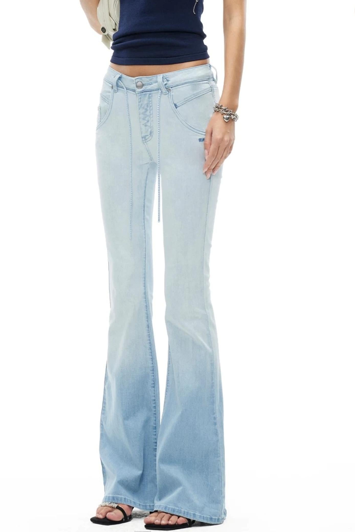 Hemp Tight-Fitting Bootcut Jeans
