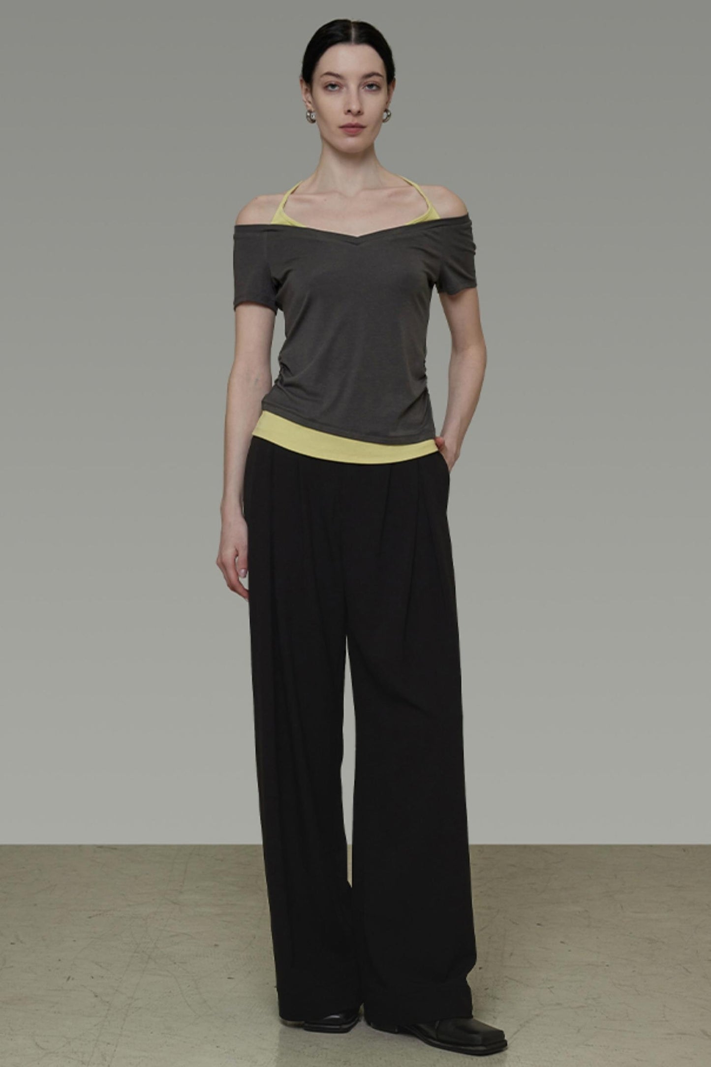 Dark Grey V-Neck Tee