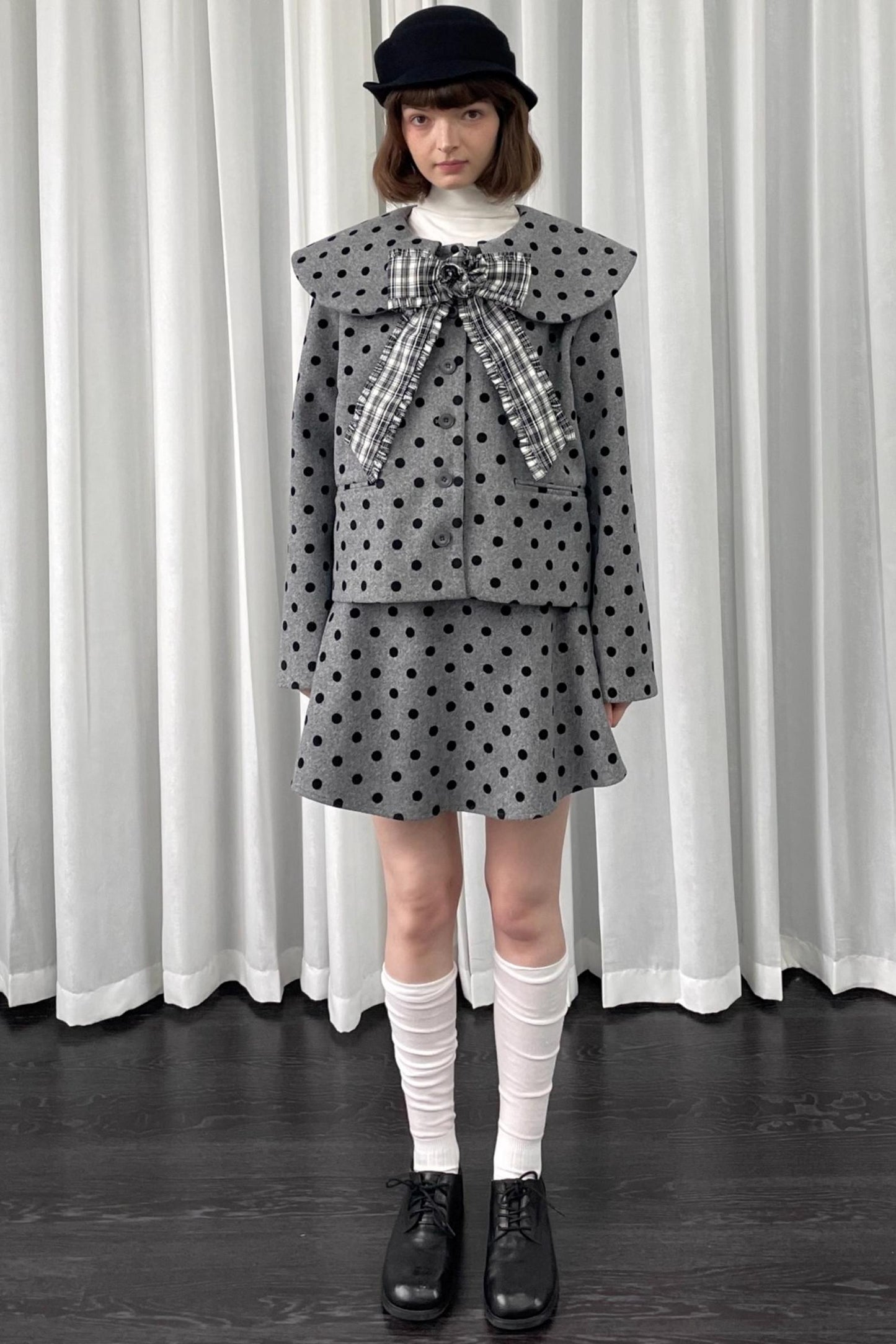 Vintage Plaid Bow Brooch