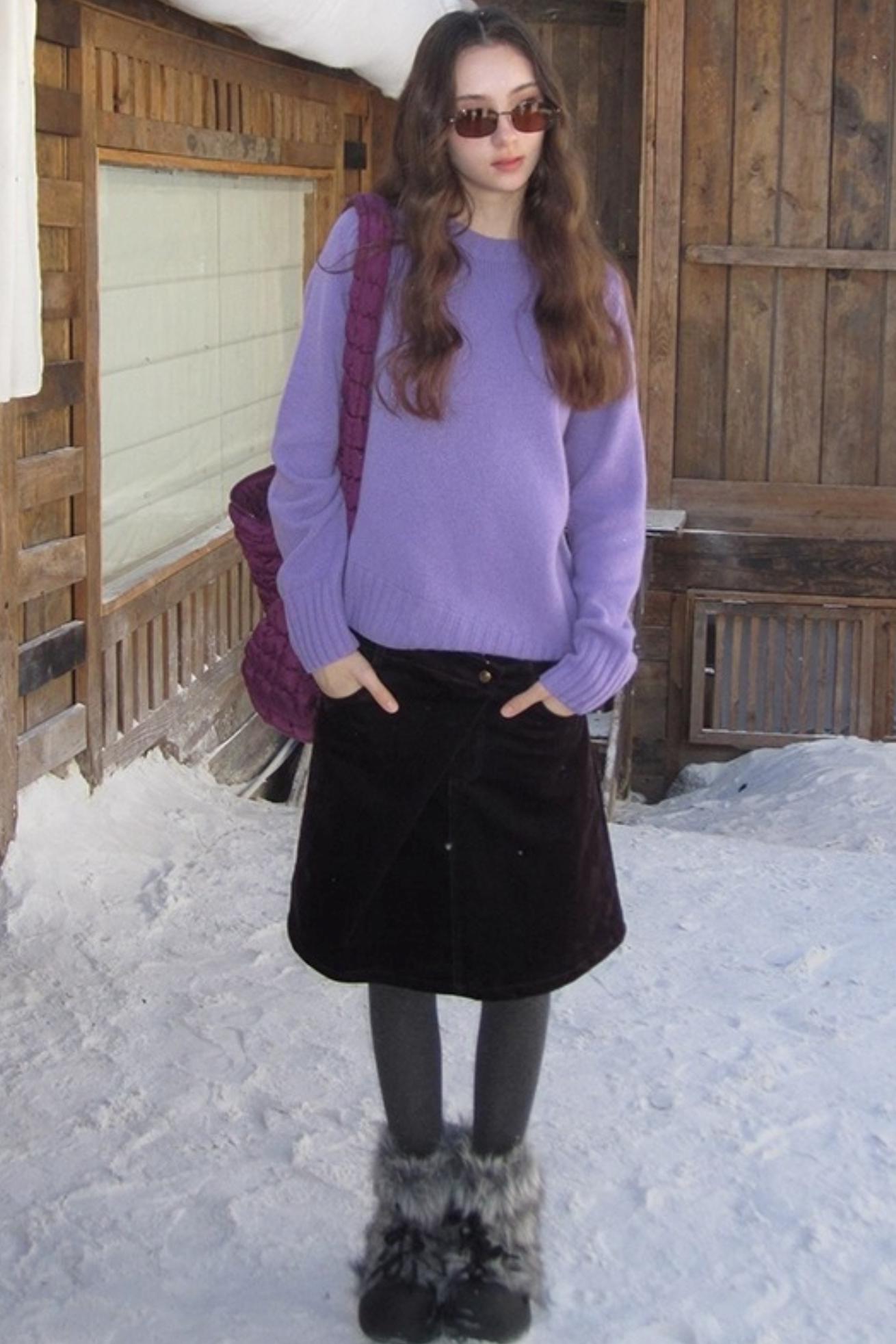 Mint Violet Wool Sweater