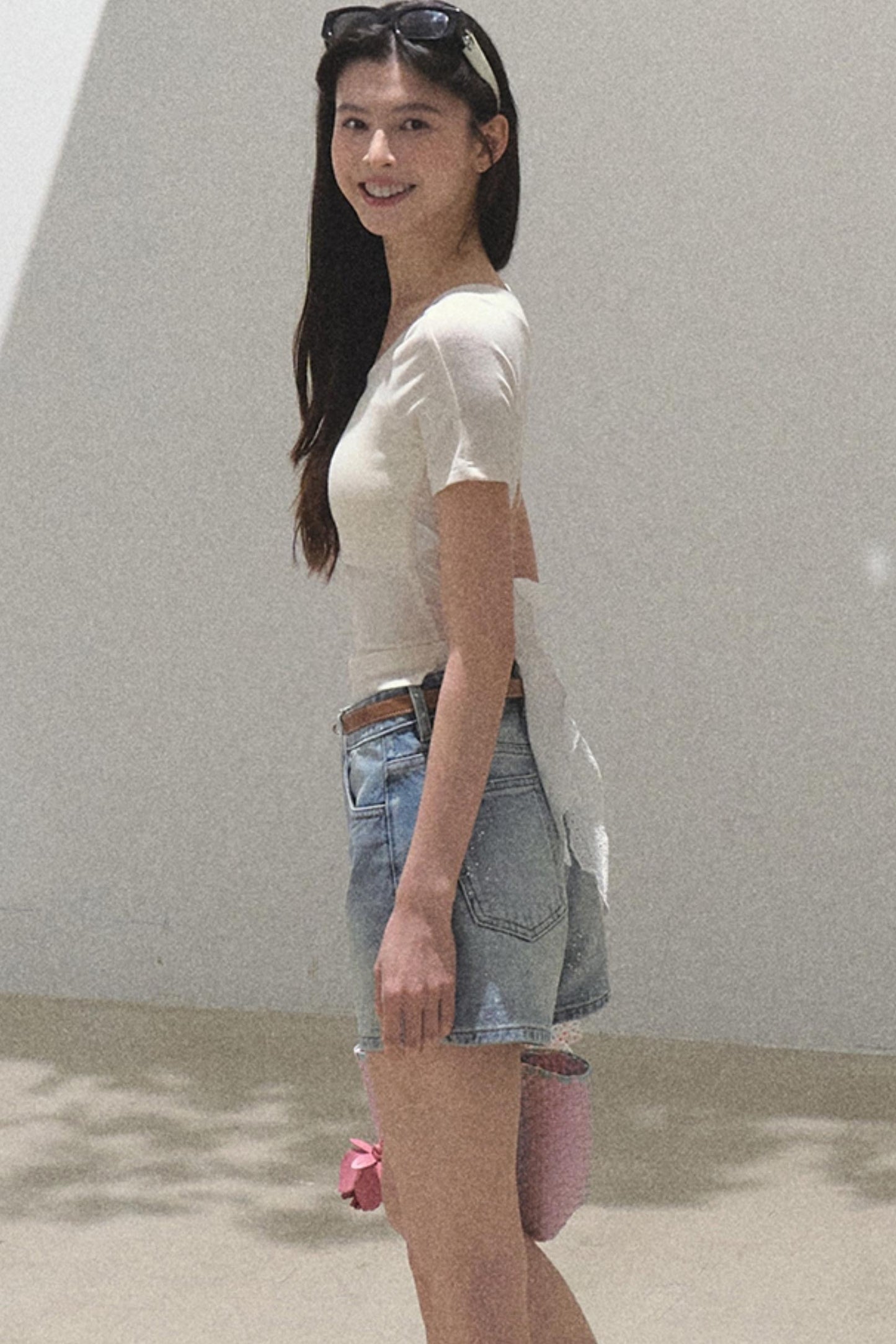 Vintage Skinny Denim Shorts