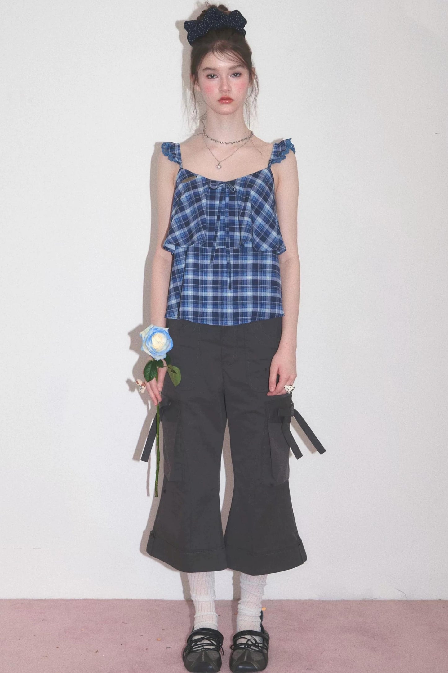 High-Waisted Workwear Casual Pants