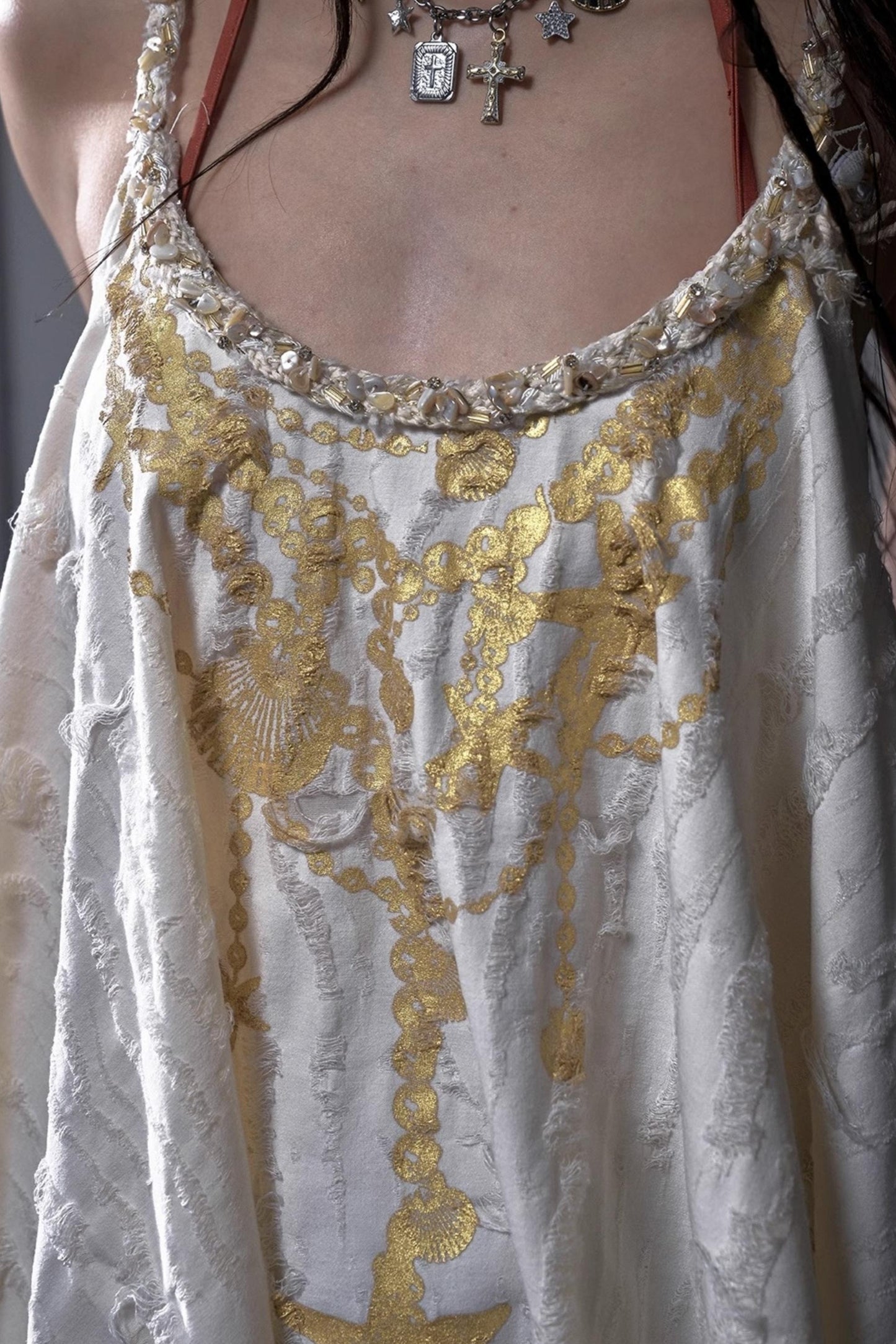 Hippie Star Foil Loose Strap Vest