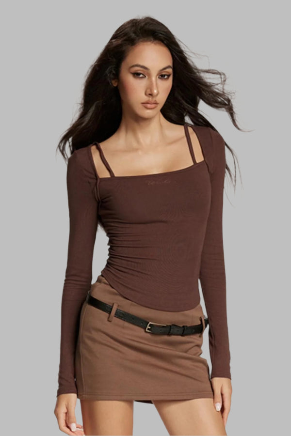 Luxe Collar Long Sleeve Top