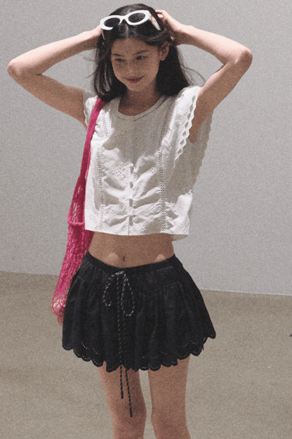 Lime Delight Bohemian Peplum Skirt