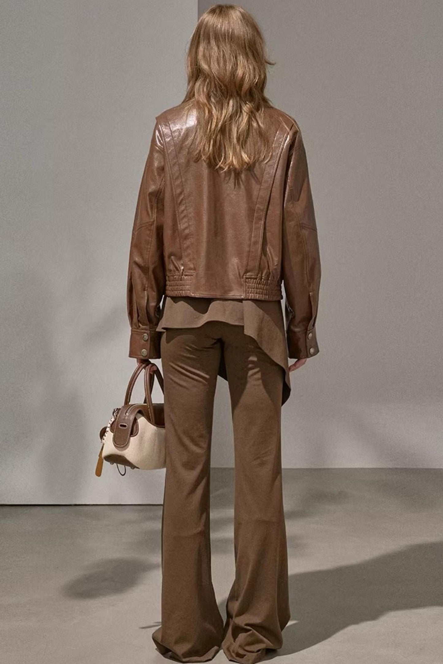 Patchwork Irregular Flared Pants