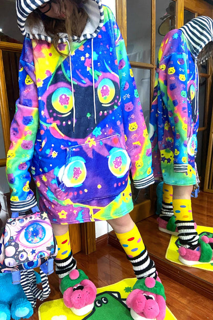 Colorful Cartoon Hooded Jacket