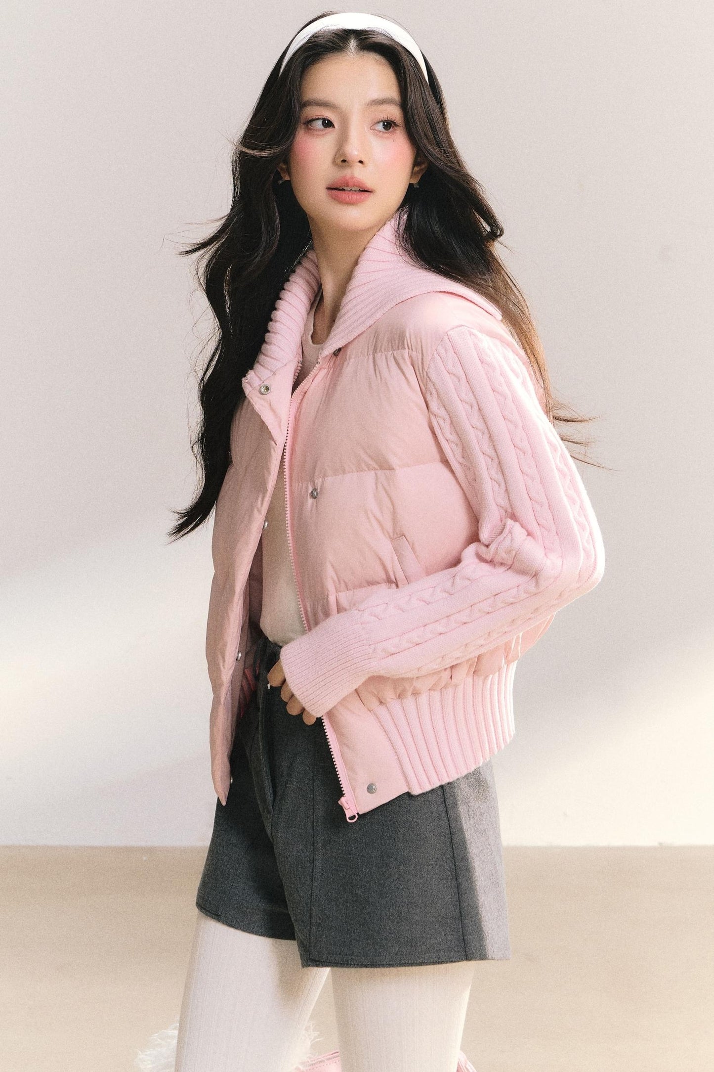 Slim Fit Twist Sleeve Coat