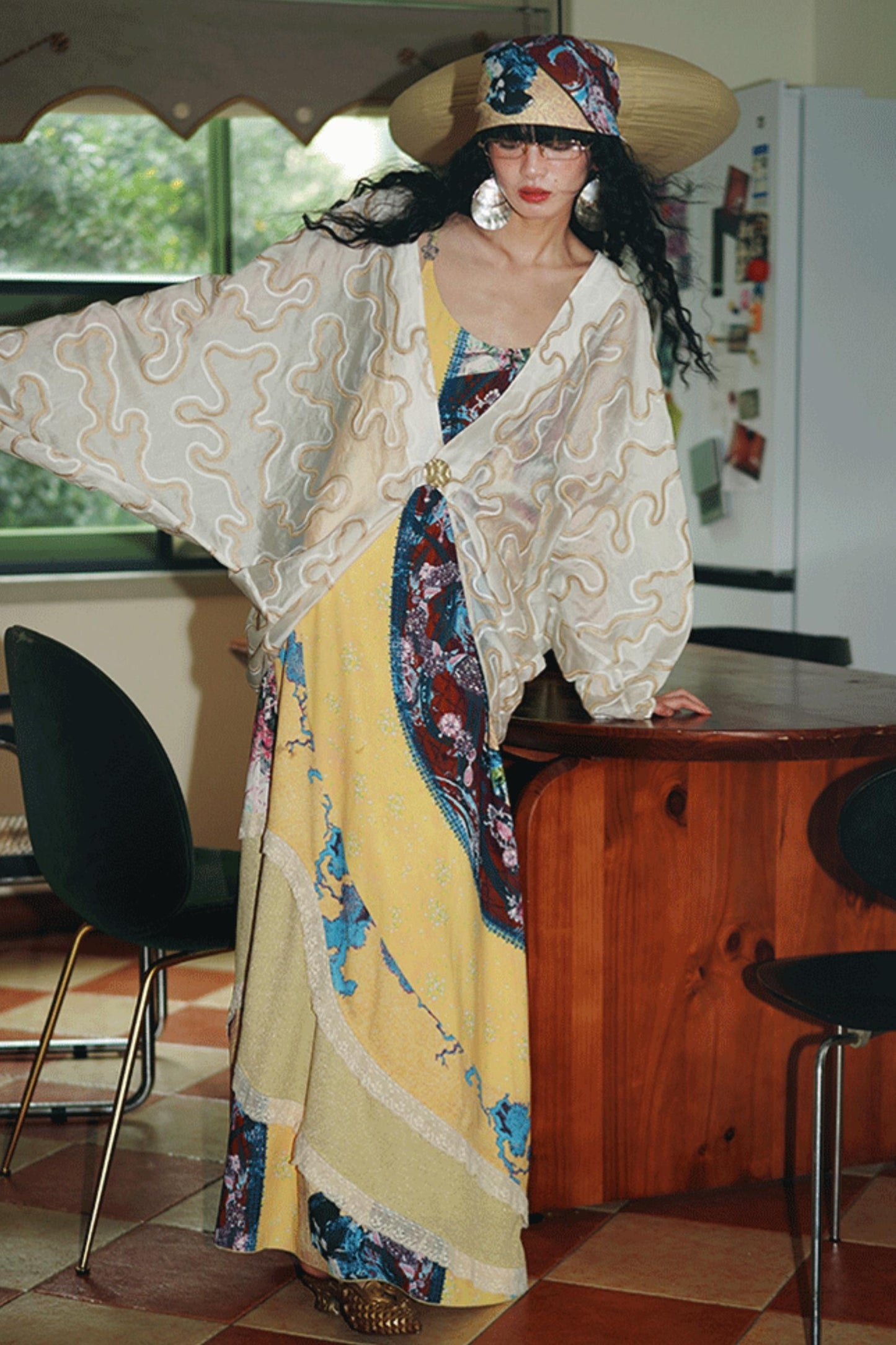 Jacquard Sunshade Cardigan