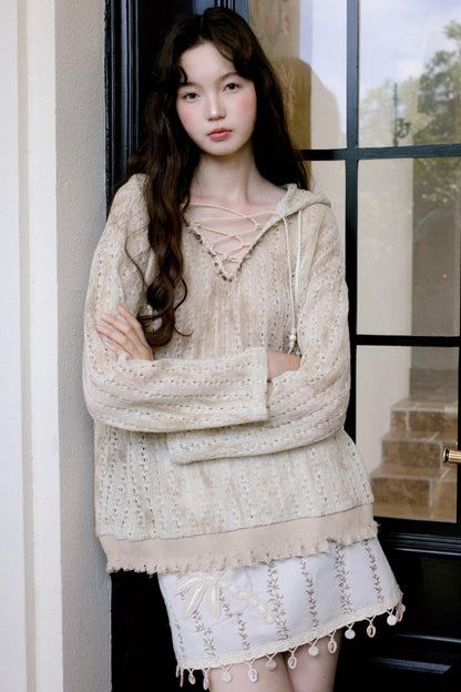 Original Neo-Bohemian Hooded Blouse