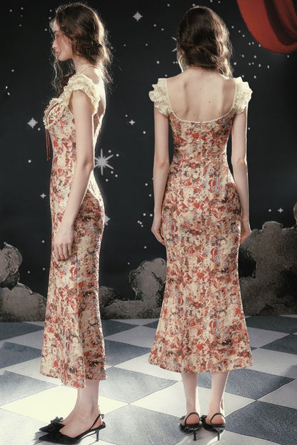 French Lace Floral Dress Set-Up