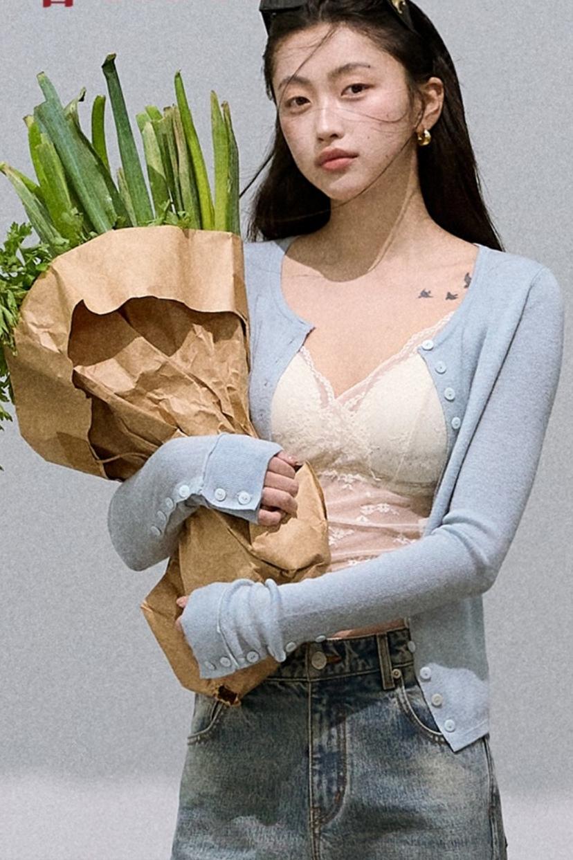 Mulberry Silk Slim Knit Cardigan