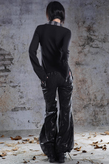 Slim Fit V-Neck Pullover Knit Top