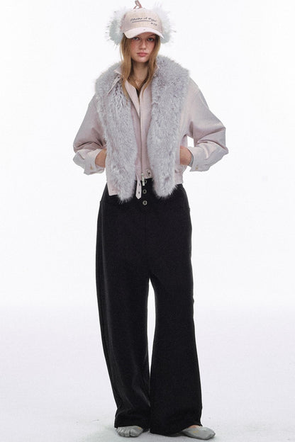 Solid Color Low-Rise Sweatpants