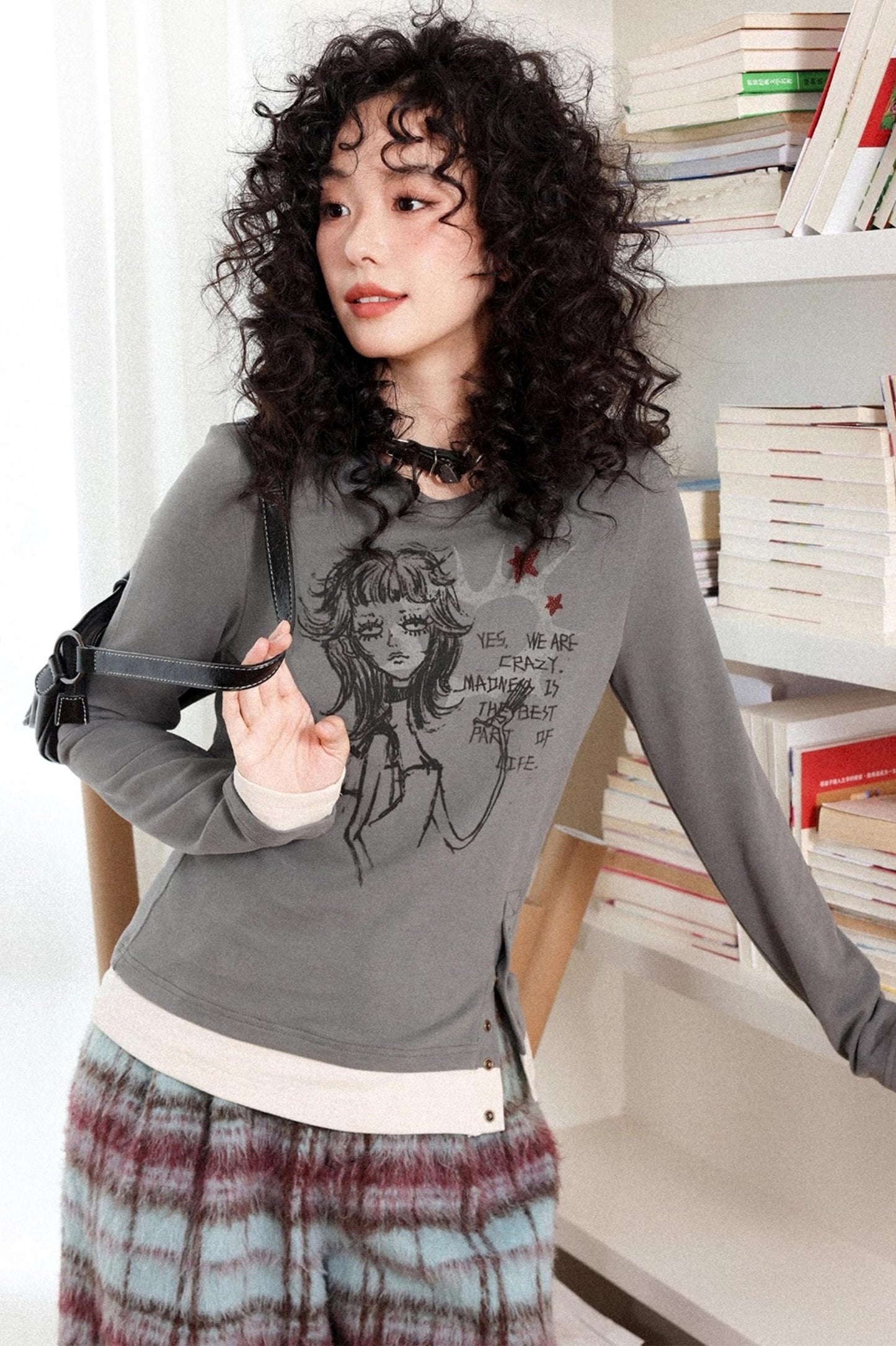 Crew Neck Long Sleeve T-Shirt