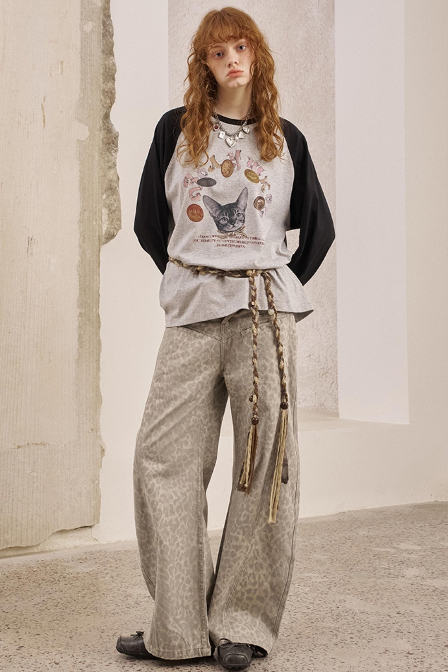 Loose Crew Neck Long Sleeve Top