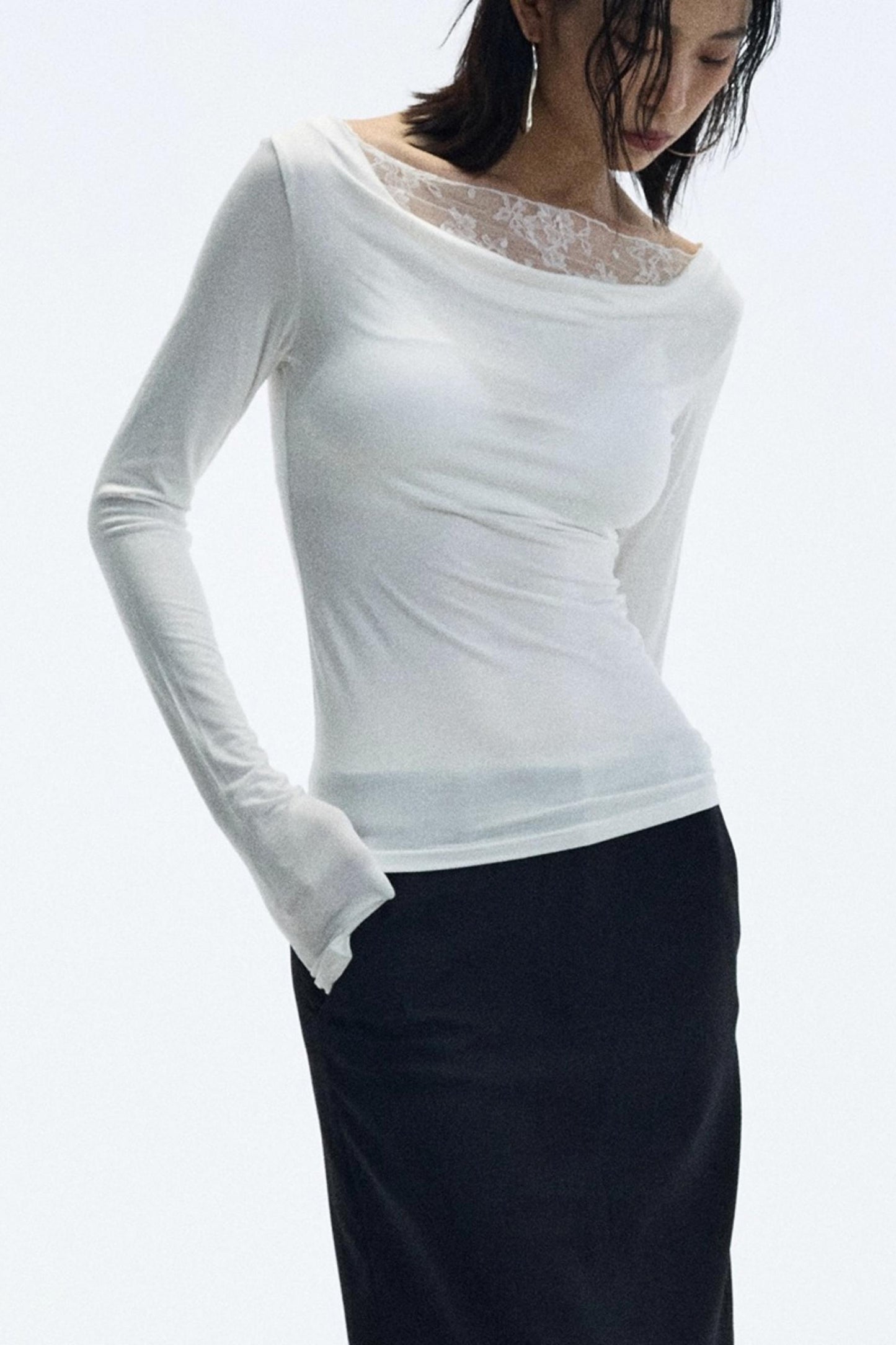 Patchwork Lace Swing Top