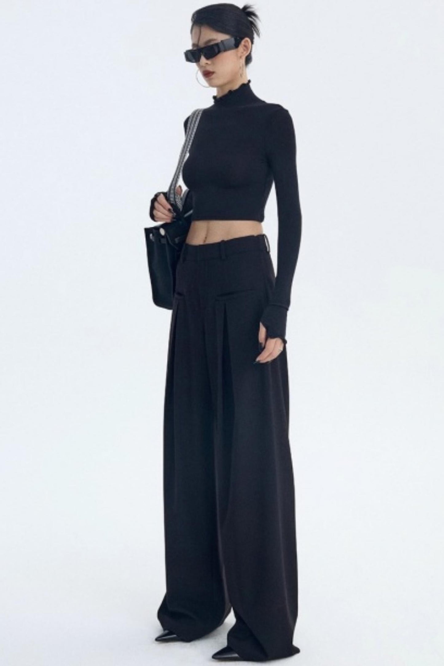 Intellectual Black Pleated Pants