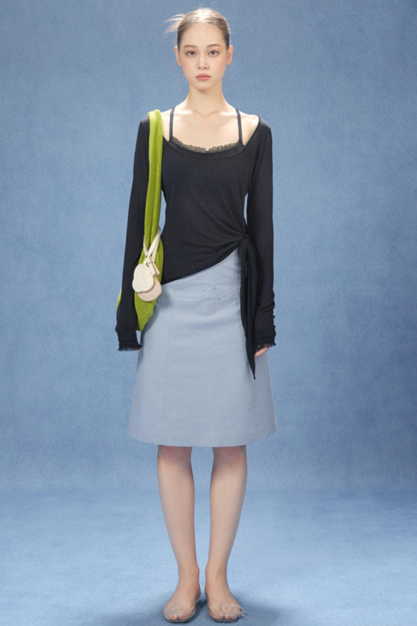 Chic U-Neck Corset Top Set