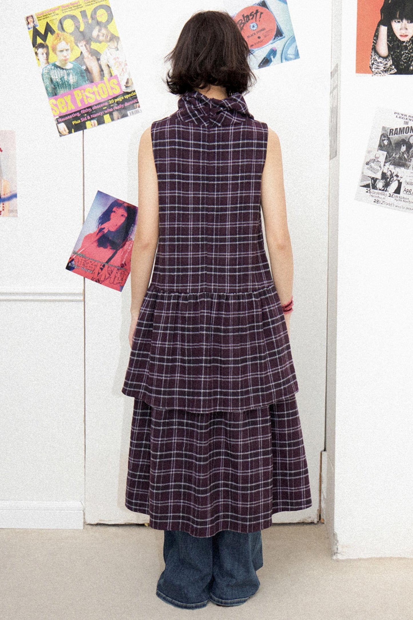 Illusion Plaid Tank Dress
