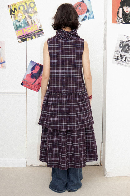 Illusion Plaid Tank Dress