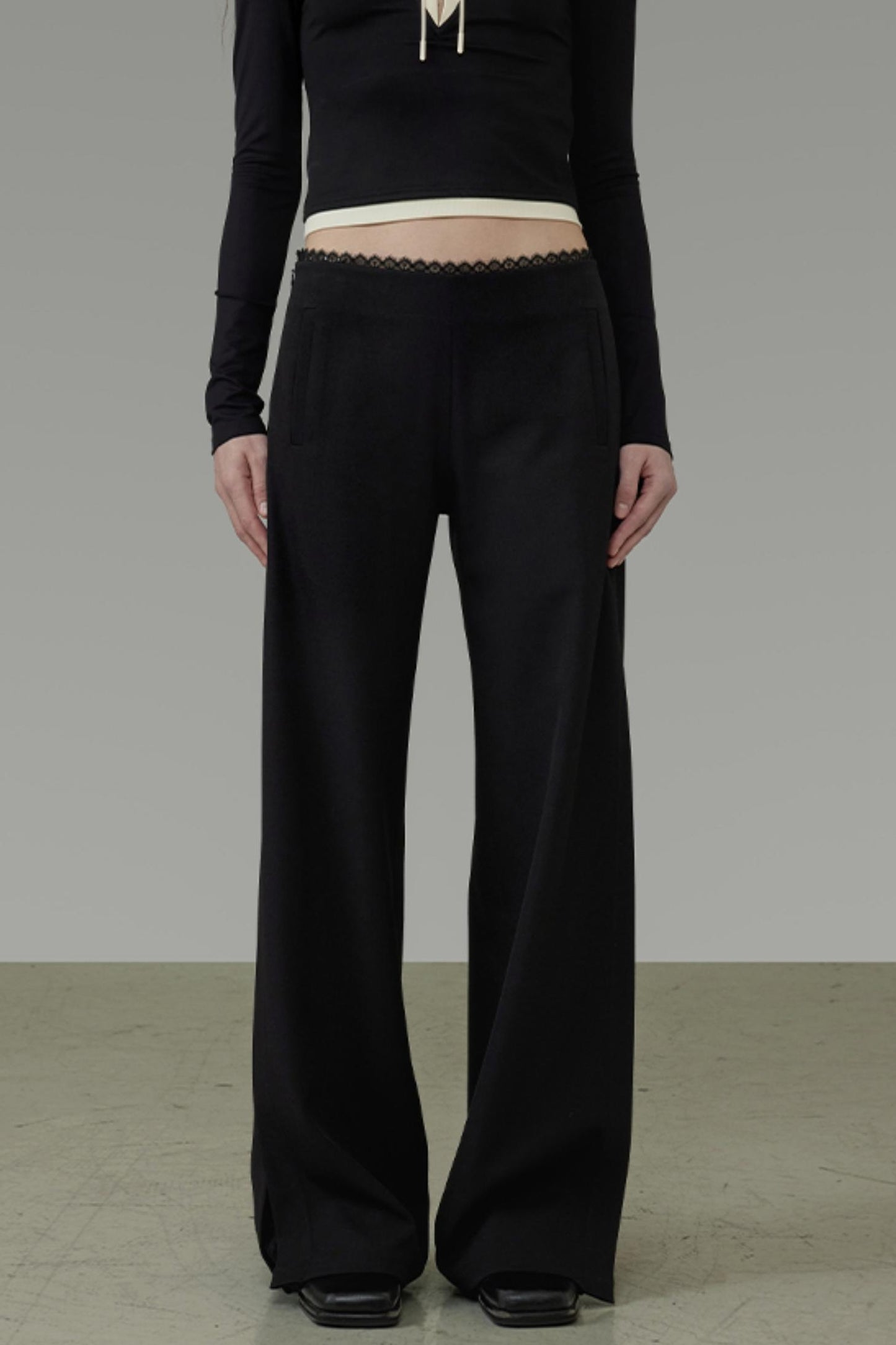 Elegant Drape Wide Pants