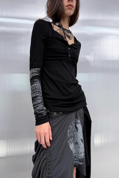 Diamond Loop Long Sleeve Top